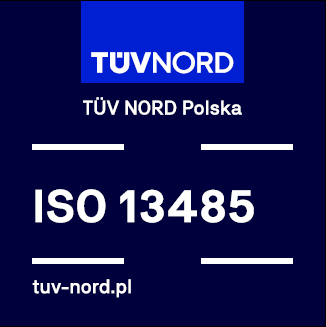 ISO-13485-Zertifikat der WQS Management Consultants GmbH, ausgestellt von TÜV NORD Polska