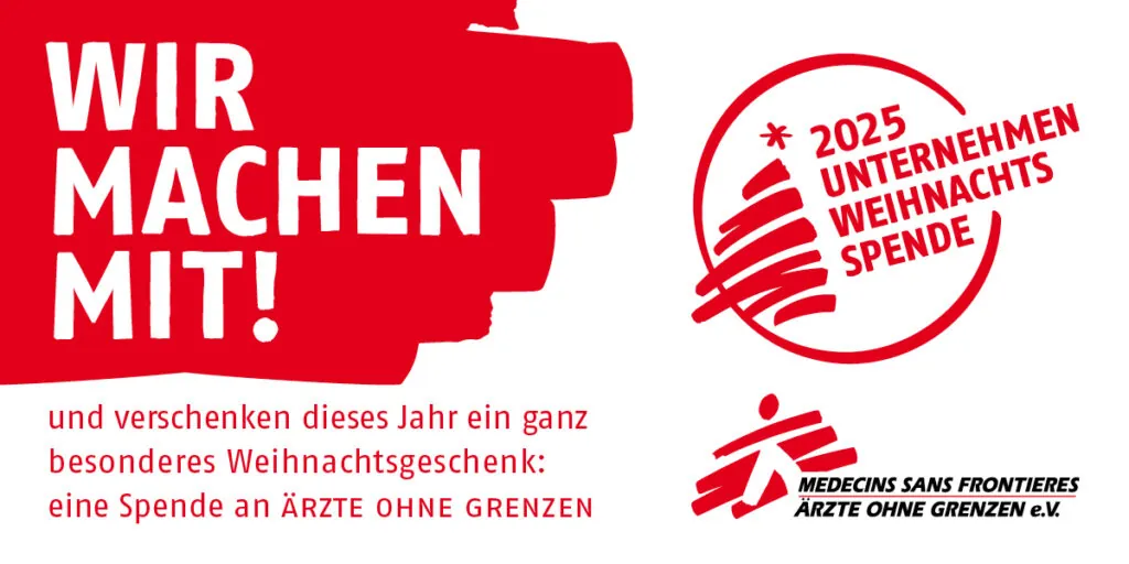 WQS beteiligt sich an der Weihnachtsspende 2025 von Ärzte ohne Grenzen und unterstützt medizinische Nothilfe weltweit.