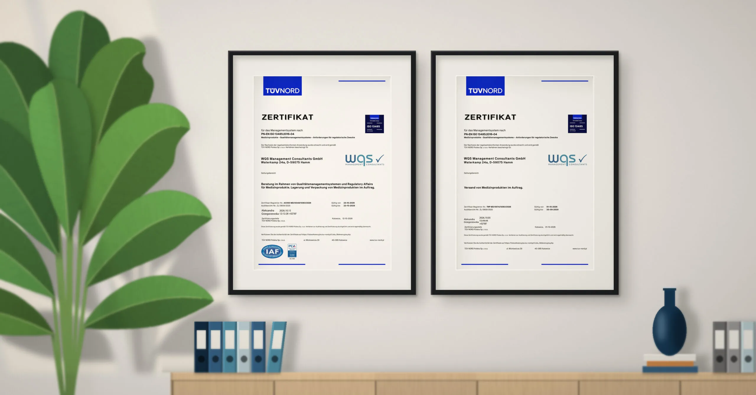 Rezertifizierung, ISO 13485 Beratung, Lagerung und Verpackung & Versand